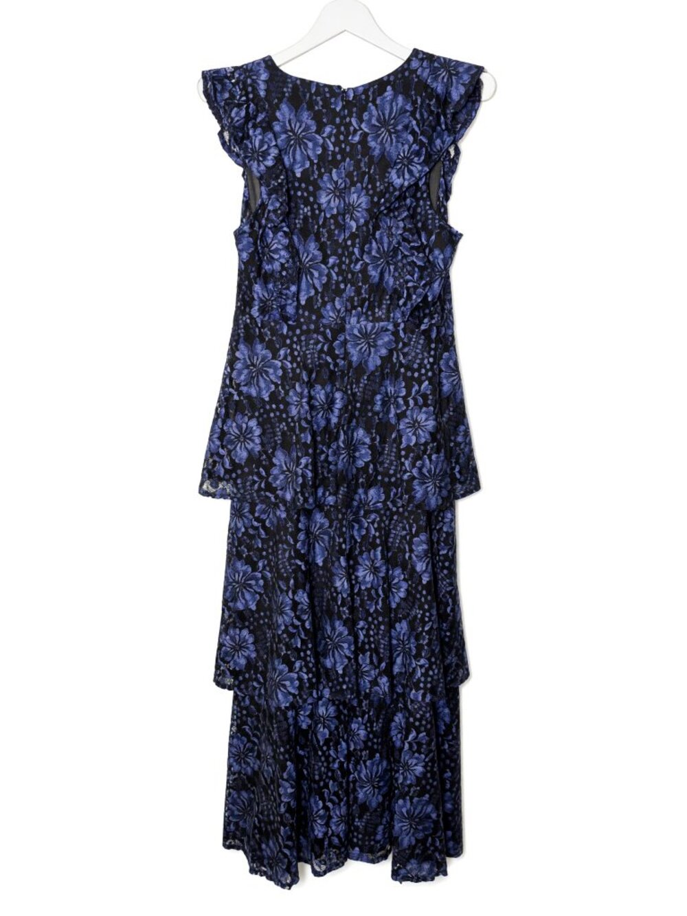 Lulus Molinetto Navy Blue Lace Ruffled Tiered Sleeveless Maxi Dress NWT - Picture 14 of 16